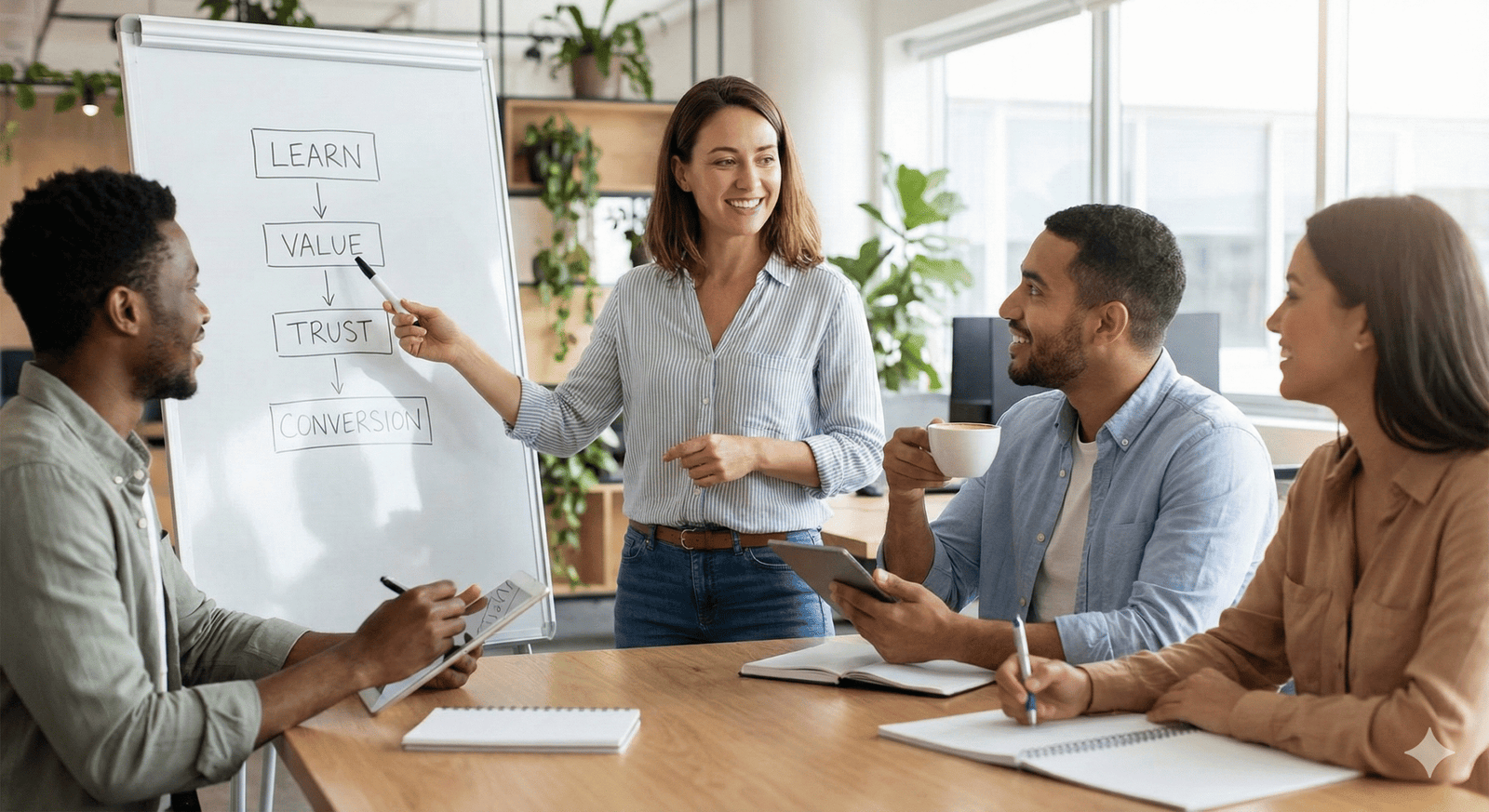 Engaged audience in a webinar